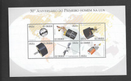 ANGOLA -   1999   SHEET 30TH ANNIVERSARY OF THE MAN ON THE MOON -     - See Scan - Angola