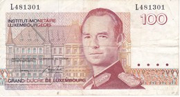 BILLETE DE LUXEMBURGO DE 100 FRANCS DEL  AÑO 1980 SERIE L (BANKNOTE) - Luxembourg