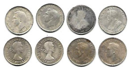 AUSTRALIE    3 Pence , Lot De  8   Différentes Années  Argent  TB - Non Classificati