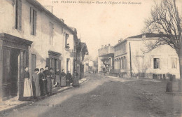 CPA 33 PREIGNAC / PLACE DE L'EGLISE / RUE NATIONALE - Sonstige & Ohne Zuordnung