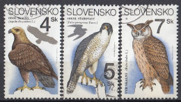 SLOVAKIA 195-197,used,falc Hinged,birds - Aigles & Rapaces Diurnes