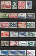 France Lot 48 Timbres Oblitérés  Poste Aérienne - PA - - Mezclas (max 999 Sellos)