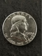 FRANKLIN HALF DOLLAR ARGENT 1963 PHILADELPHIE USA / 1/2 DOLLAR SILVER - 1948-1963: Franklin