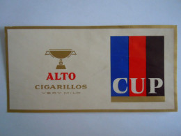 Etiquette De Boîte à Cigares Sigarenkist Etiket Sigaren Kist Alto Cigarillos CUP Very Mild 16 X 8 Cm - Etiquetas