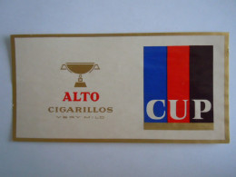 Etiquette De Boîte à Cigares Sigarenkist Etiket Sigaren Kist Alto Cigarillos CUP Very Mild 16 X 8 Cm - Labels