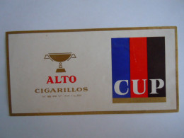 Etiquette De Boîte à Cigares Sigarenkist Etiket Sigaren Kist Alto Cigarillos CUP Very Mild 16 X 8 Cm - Etiquetas