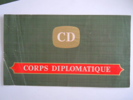 Etiquette De Boîte à Cigares Sigarenkist Etiket Sigaren Kist CD Corps Diplomatique 23 X 12,8 Cm Is Geplooid - Etiketten