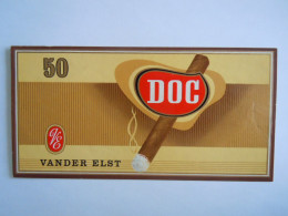 Etiquette De Boîte à Cigares Sigarenkist Etiket Sigaren Kist Vander Elst Doc 50 16 X 8 Cm - Etiketten