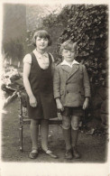 ENFANTS - PORTRAIT - Portrait D'un Frère Et Une Soeur - Carte Postale Ancienne - Groepen Kinderen En Familie