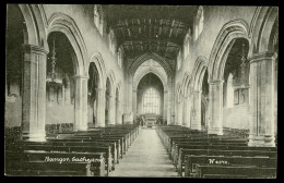 Ref 1630 - Early Postcard - Bangor Cathedral Interior - Caernarvonshire Wales - Caernarvonshire