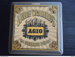 Wilde Cigarillos Agio Boîte En Metal Pour Cigares Blikken Doos Voor 50 Sigaren 11,5 X 11,5 X 4,5 Cm - Bodegas Para Puros (vacios)