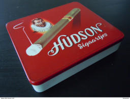 Hudson Sigaartjes Holland Boîte En Metal Pour Cigares Blikken Doos Voor 20 Sigaren 12,5 X 11, X 2,4 Cm - Caves à Cigares Vides