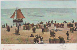 Zandvoort - Strand Met Boot En Volk - 1904 - Zandvoort