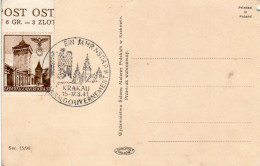 POLAND GENERAL GOVERNMENT 1941 MiNr 40 ON POSTCARD WITH COMMEMORATIVE POSTMARK - General Government