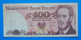 1986, Poland, 100 Zlotych - Pologne