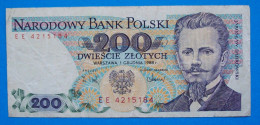 1986, Poland, 200 Zlotych - Pologne