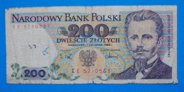 1986, Poland, 200 Zlotych - Pologne