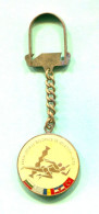 Athletics - Romania Federation, 34th Balkan Games 1975. Vintage Keychain Keyring - Atletismo