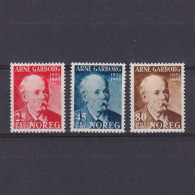 NIGER 1951, Sc# 318-320, Arne Garborg, MH - Unused Stamps