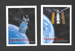 BURKINA FASO   -   1999 -   2 X Minisheets  -  SPACE EXPLORATION      - See Scan - Burkina Faso (1984-...)