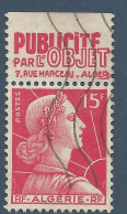 ALGERIE N° 329 PUB OBJET / Used - Oblitérés