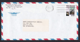 New Zealand: Airmail Cover To Netherlands, 1987, 1 Stamp, Volcano (minor Creases) - Briefe U. Dokumente