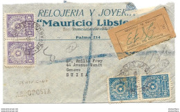 237 - 95 - Enveloppe Recommandée Envoyée Par Joaillerie Mauricio Libste Paraguay En Suisse 1951 - Orologeria