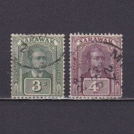 SARAWAK 1922, SG #64-65, Sir Charles Vyner Brooke, Used - Sarawak (...-1963)