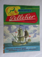 BUVARD BLOTTING PAPER  BISCOTTES  PELLETIER FEUILLETEES FLUTE LA SEINE 1704 - Zwieback