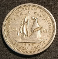 BRITISH CARIBBEAN TERRITORIES - 10 CENTS 1955 - Elizabeth II - 1ère Effigie - KM 5 - Britse-karibisher Territorien