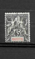 Mayotte 1900-07 / YT: 19  Légères Traces Charnières - Neufs
