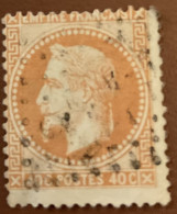 France 1862 Emperor Napoléon III 40 C - Used - 1863-1870 Napoléon III Lauré