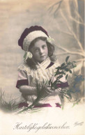 ENFANT - Portrait D'une Petite Fille - HartelijKegeluKwenschen - Carte Postale Ancienne - Portraits