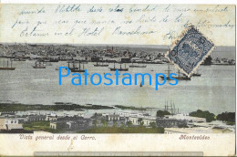 212852 URUGUAY MONTEVIDEO VISTA GENERAL DESDE EL CERRO & SHIP POSTAL POSTCARD - Uruguay