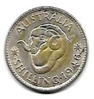 AUSTRALIE Georges VI  ,1 Shilling,    Argent , 1946 Perth  TB+ - Unclassified