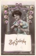 FÊTES ET VOEUX - Bon Souvenir - Colorisé - Carte Postale Ancienne - Otros & Sin Clasificación