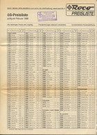 Catalogue ROCO 1988 HO-Preisliste ÖSH ONLY PREISLISTE - German