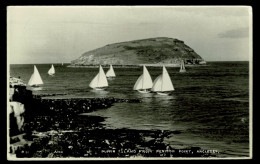 Ref 1631 - 1956 Real Photo Postcard Sailing At Penmon Point & Puffin Island Anglesey Wales - Anglesey