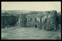 Ref 1631 - Early Postcard - Beaumaris Castle & Tennis Court - Anglesey Wales - Sport Theme - Anglesey