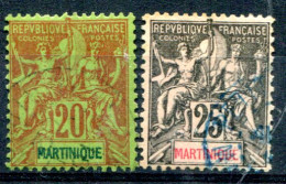 Martinique         37/38 Oblitérés - Used Stamps