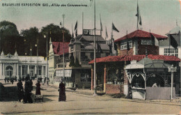 BELGIQUE - Exposition De  Bruxelles - Allée Des Concessions - Colorisé - Carte Postale Ancienne - Mostre Universali