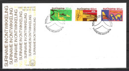 SURINAM. Timbres Issus Du BF 26 Sur Enveloppe 1er Jour (FDC) De 1978. Avion/Barrage. - Water