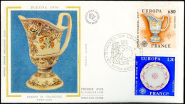 Europa CEPT 1976 France - Frankreich FDC6 Y&T N°1877 à 1878 - Michel N°1961 à 1962 - 1976