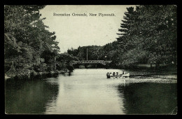 Ref 1631 - Early Postcard - Recreation Grounds & Rowing Boat - New Plymouth - New Zealand - Nouvelle-Zélande