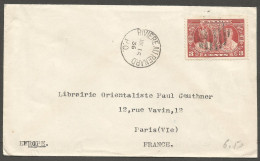1936 Cover 3c Silver Jubilee CDS Riviere Au Renard PQ Quebec To France - Histoire Postale