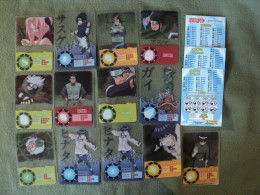 LOT DE 13 CARTES NARUTO PANINI. 2002 1 SEULE EN DOUBLE. - Produits Dérivés