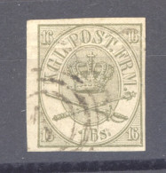 Danemark :  Yv  15  (o)  Non Dentelé - Used Stamps