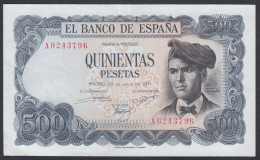 BILLETE DE 500 PESETAS DE 1971. PICK 153 SERIE A. EBC - 100 Peseten