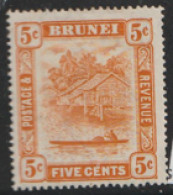 Brunei  1924 SG 82  5c  Mounted Mint - Brunei (...-1984)