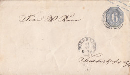 Thurn & Taxis GS-Umschlag 6 Kr. K1 Wiesbaden 11.12. Mit Bpst. L3 Bingerbrück 12 12 I Trier - Storia Postale